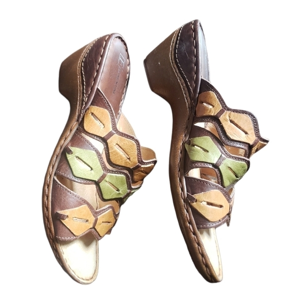 FLORENTINE Multicoloured Leather Slippers - Picture 4 of 11